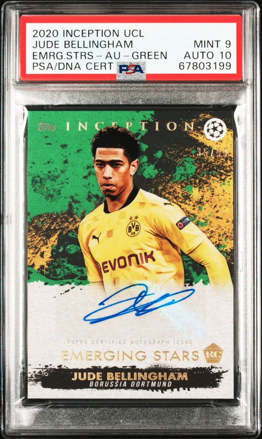2020 Topps Inception Jude Bellingham RC Rookie /99 PSA9 Auto 10