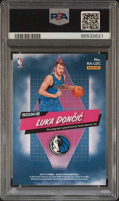 2018-19 Panini Revolution Rookie Autographs Luka Doncic RC Auto PSA 9 Dallas Mavericks