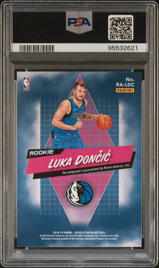2018-19 Panini Revolution Rookie Autographs Luka Doncic RC Auto PSA 9 Dallas Mavericks