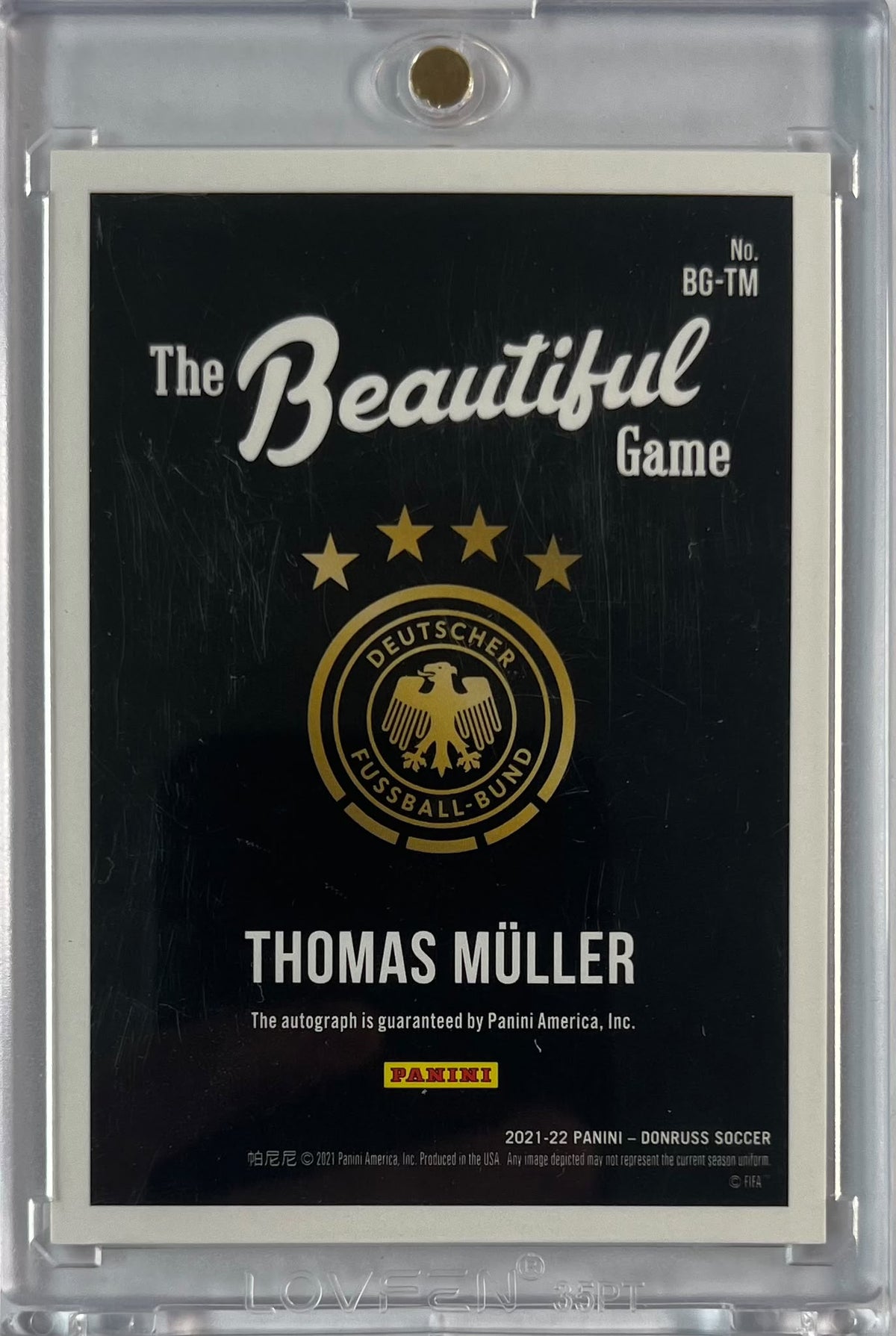 2021-22 Panini Donruss Soccer The Beautiful Game Auto Gold Thomas Müller 05/10 DFB Deutschland