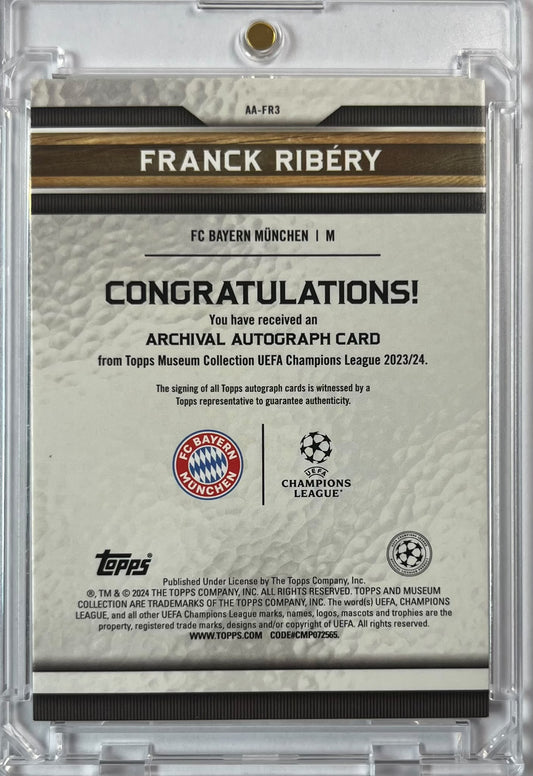 2023-24 Topps Museum Collection UCC Archival Auto Ruby V3 Franck Ribery 15/25 FC Bayern München