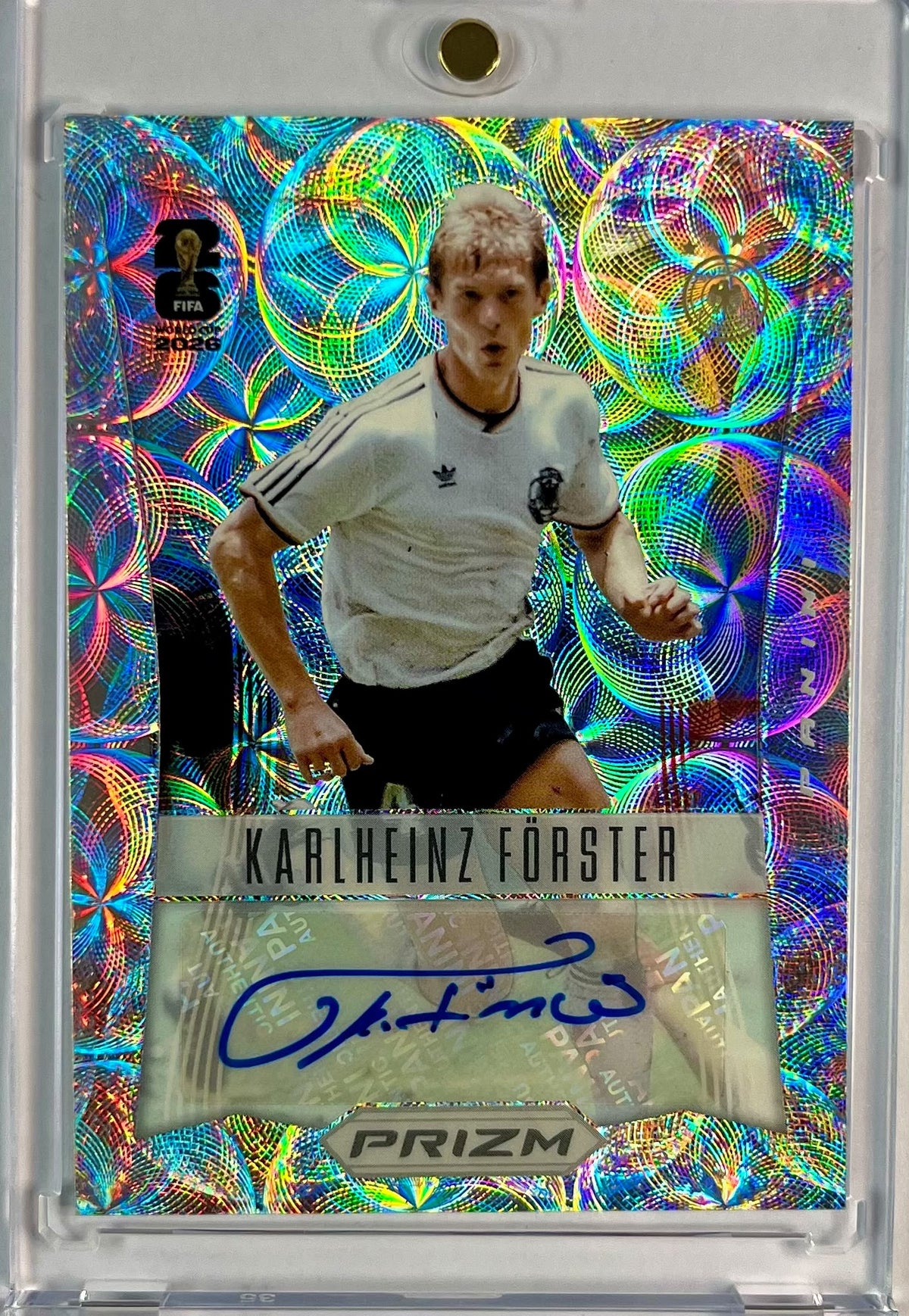 2026 Panini Prizm FIFA World Cup Choice Karlheinz Förster Auto Karte DFB Deutschland.