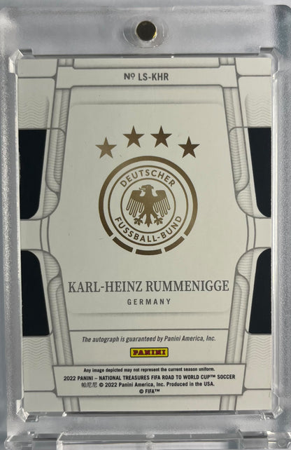 2022 Panini National Treasures FIFA Road to WC  Legendary Signatures Karl-Heinz Rummenigge Auto 05/10 DFB Deutschland