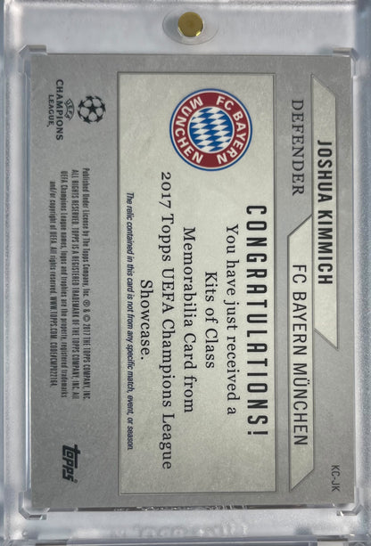 2017 Topps Showcase UCL Game Used Patch Adidas Stripes Joshua Kimmich 39/50 FC Bayern München