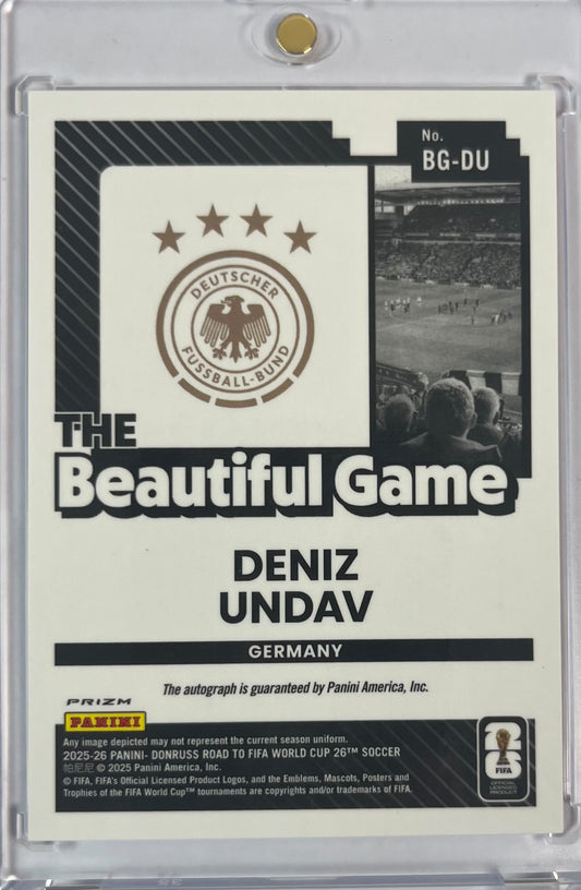 2025-26 Panini Donruss Road to WC Beautiful Game  Pink Lazer Deniz Undav Auto DFB Deutschland