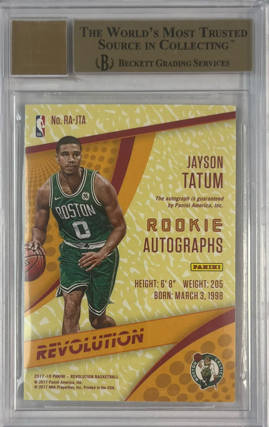 2017-18 Panini Revolution Rookie Autographs Jayson Tatum RC Auto BGS 9.5 / 10 Boston Celtics