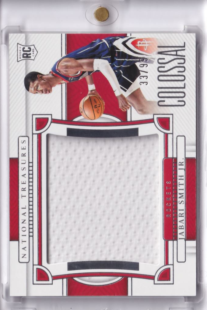 2022-23 Panini National Treasures Colossal Jersey Jabari Smith Jr. RC Rookie /99
