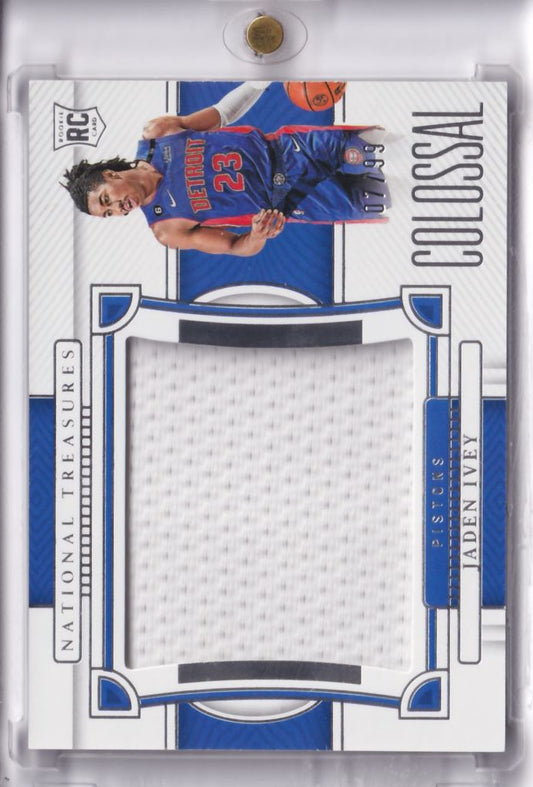 2022-23 NBA Panini National Treasures Colossal Jersey Game Jaden Ivey /99