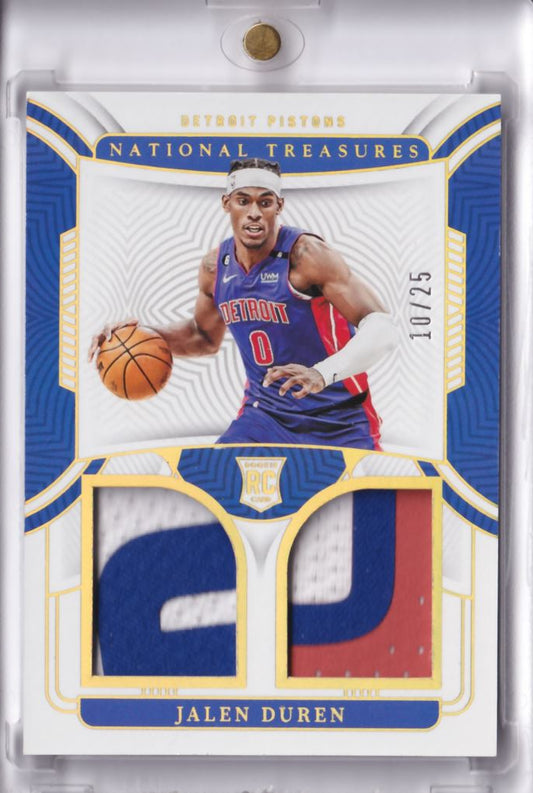 2022-23 NBA Panini National Treasures Rookie Dual Patch Jalen Duren /25