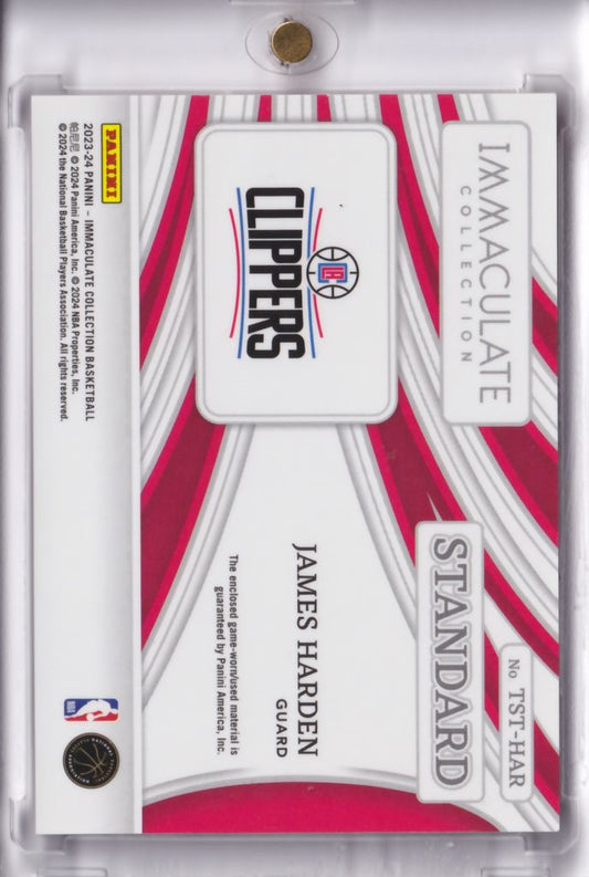 2023-24 Panini Immaculate Standard Game-Worn Jersey James Harden /99