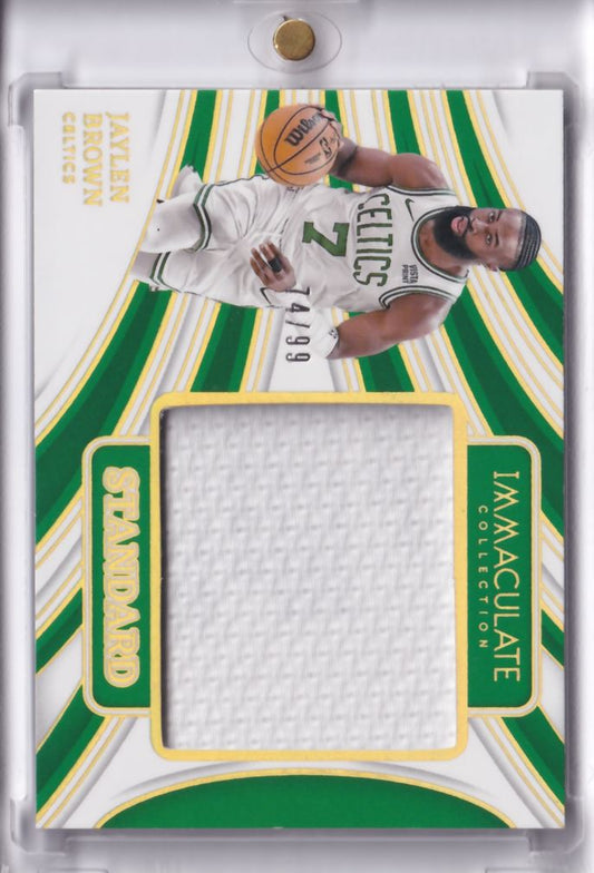 2023-24 Panini Immaculate Standard Jersey Game-Worn Jaylen Brown /99