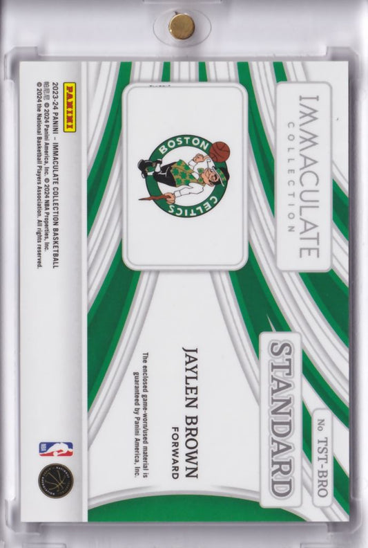 2023-24 Panini Immaculate Standard Jersey Game-Worn Jaylen Brown /99