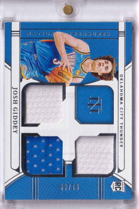 2021-22 Panini National Treasures RC Rookie Jumbo Jersey Josh Giddey /99