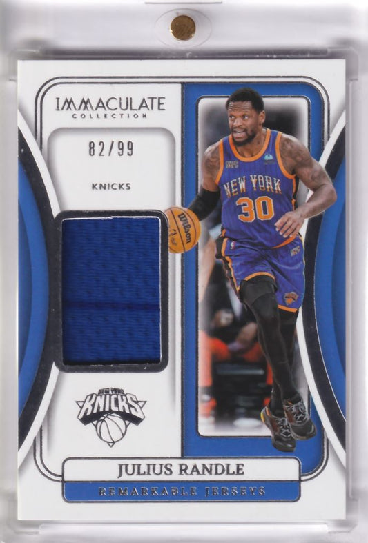 2023-24 Panini Immaculate Remarkable Jerseys Game Worn Patch Julius Randle /99