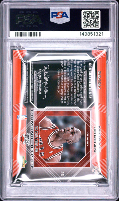 2004 Upper Deck Black Diamond Jersey Michael Jordan 20/250 Chicago Bulls PSA 4