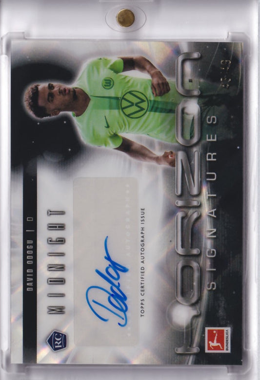 2024-25 TOPPS Midnight Bundesliga David Odogu RC Rookie Auto /149 VFL Wolfsburg