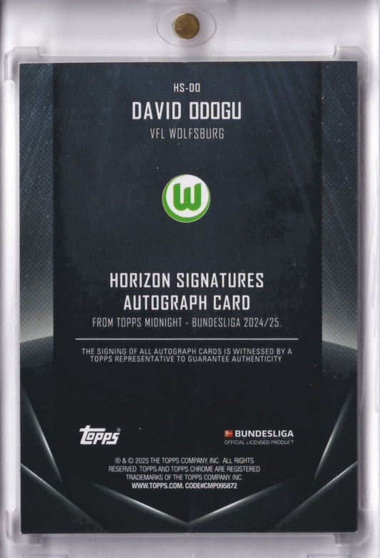 2024-25 TOPPS Midnight Bundesliga David Odogu RC Rookie Auto /149 VFL Wolfsburg