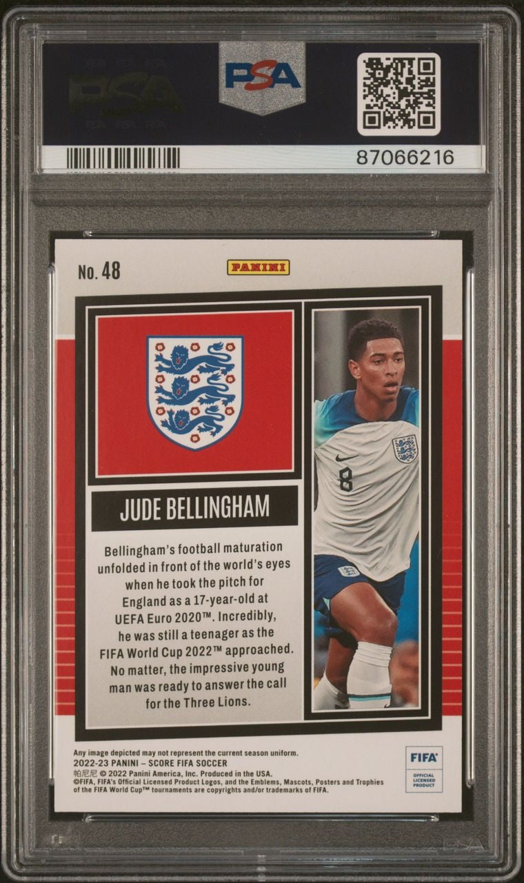2022-23 Panini Score Fifa Bronze Swirl Jude Bellingham 25/55 PSA 10 England