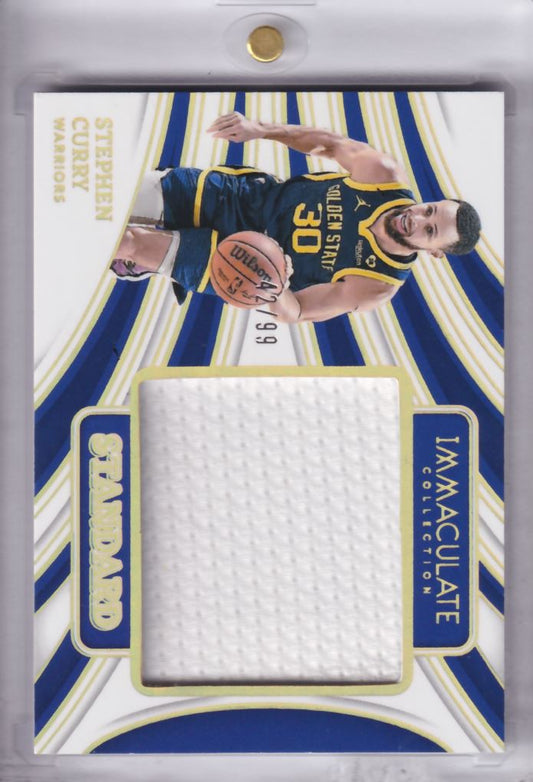 2023-24 NBA Panini Immaculate Standard Jersey Game Worn Stephen Curry /99