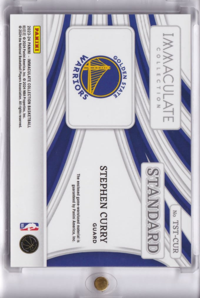 2023-24 NBA Panini Immaculate Standard Jersey Game Worn Stephen Curry /99