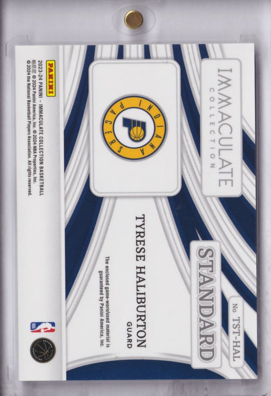 2023-24 Panini Immaculate Standard Jersey Game Worn Tyrese Haliburton /99