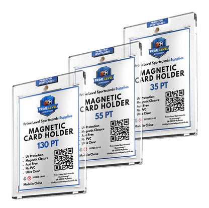 Prime Level Sportscards Supplies | Trading Card Magnetic Holder | Magholder | Mags | 35pt / 55pt / 130pt