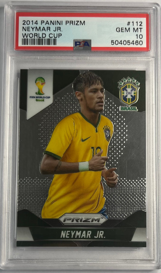 2014 Panini Prizm World Cup Neymar Jr. PSA 10 Karte Brasil.