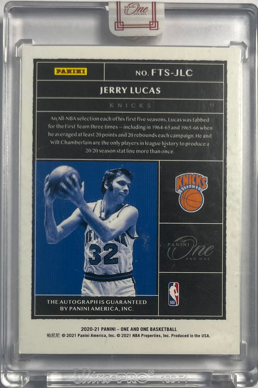 2020-21 Panini One and One On Card Auto Gold Jerry Lucas 3/10 New York Knicks
