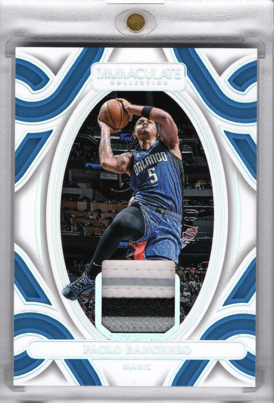 2023-24 NBA Panini Immaculate Blockchain Patch Game Worn Paolo Banchero /25 Orlando Magic