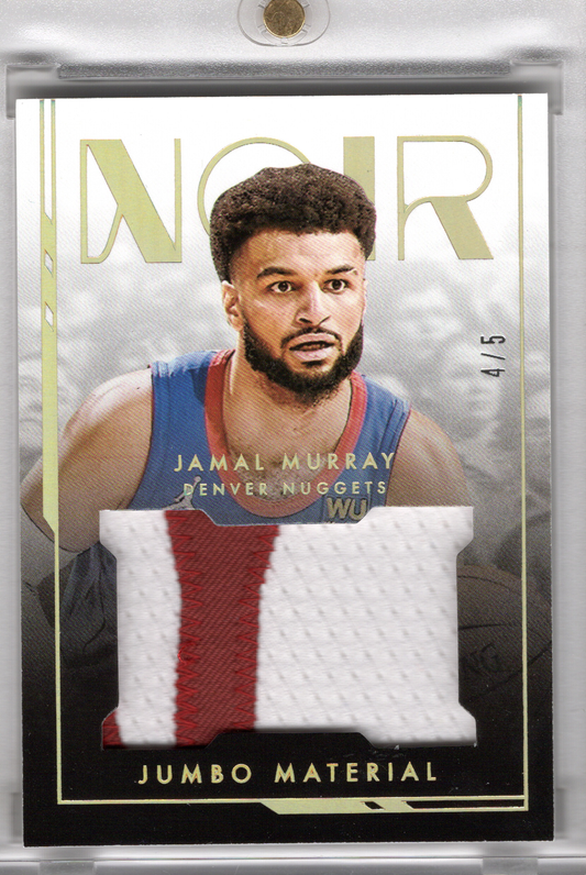 2021-22 Panini Noir Jumbo Material Patch Jamal Murray /5 
