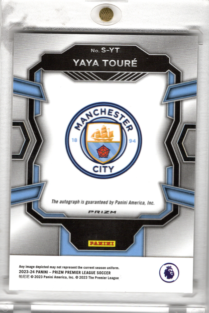 2023-24 Panini Select Premier League Scope Prizm Auto Yaya Toure Manchester City