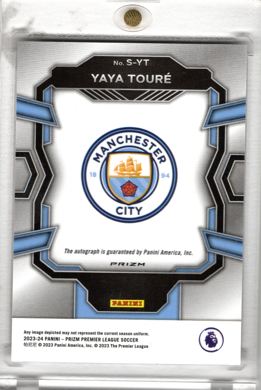 2023-24 Panini Select Premier League Scope Prizm Auto Yaya Toure Manchester City