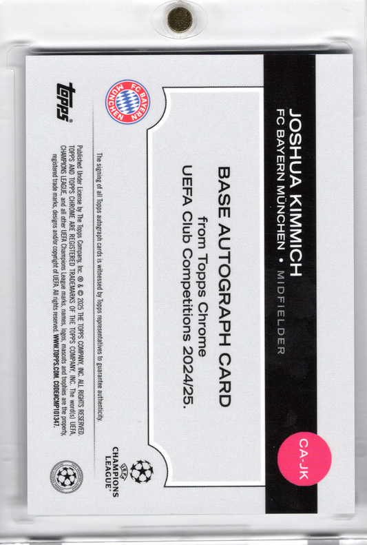 2024-25 TOPPS Chrome UCC Blue Lava Auto Joshua Kimmich /150 FC Bayern