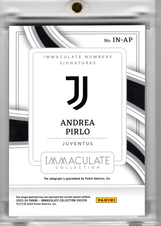 2023-24 Immaculate Collection Soccer Auto Blue Andrea Pirlo /25 Juventus