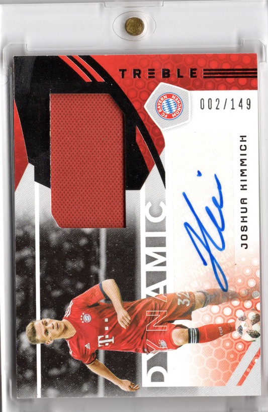 2018-19 Panini Treble Soccer Auto Player Worn Jersey Joshua Kimmich /149 FC Bayern