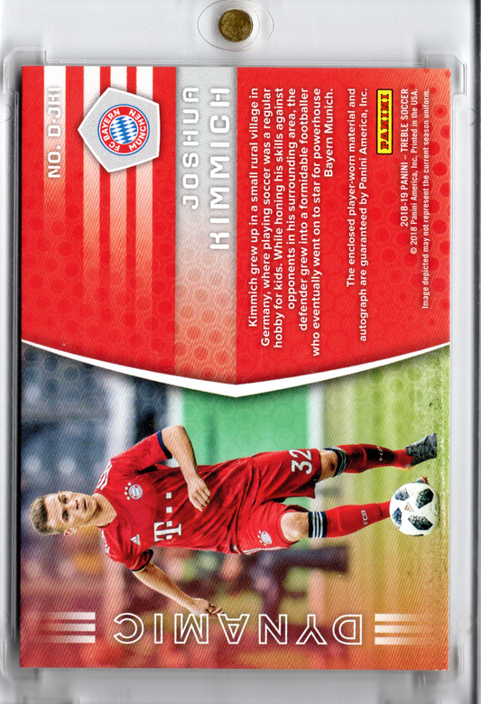 2018-19 Panini Treble Soccer Auto Player Worn Jersey Joshua Kimmich /149 FC Bayern