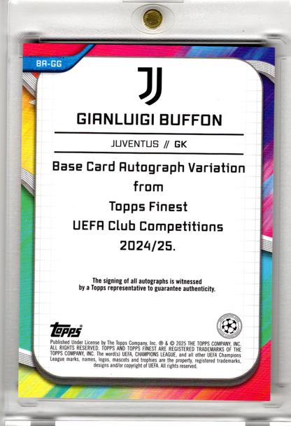 2024-25 Topps Finest UCC Orange Wave Auto Autograph Gianluigi Buffon /25 Juventus