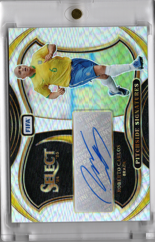 2024-25 Panini Select FIFA Pitchside Signatures Auto Roberto Carlos Brasilien