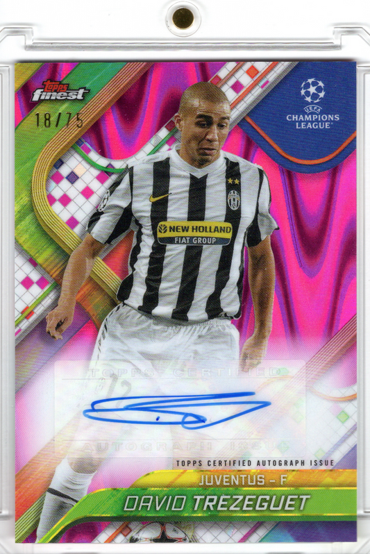 2024-25 Topps Finest UCC Pink Lava Auto David Trezeguet /75 Juventus