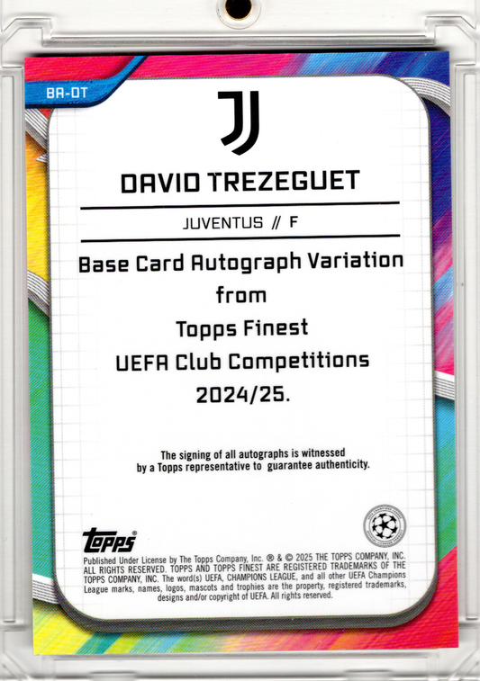 2024-25 Topps Finest UCC Pink Lava Auto David Trezeguet /75 Juventus