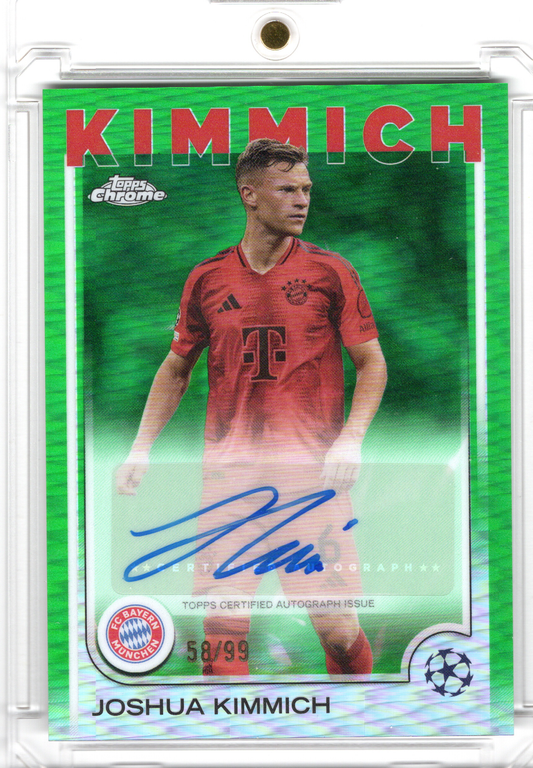 2024-25 TOPPS Chrome UCC Green Auto Joshua Kimmich /99 FC Bayern