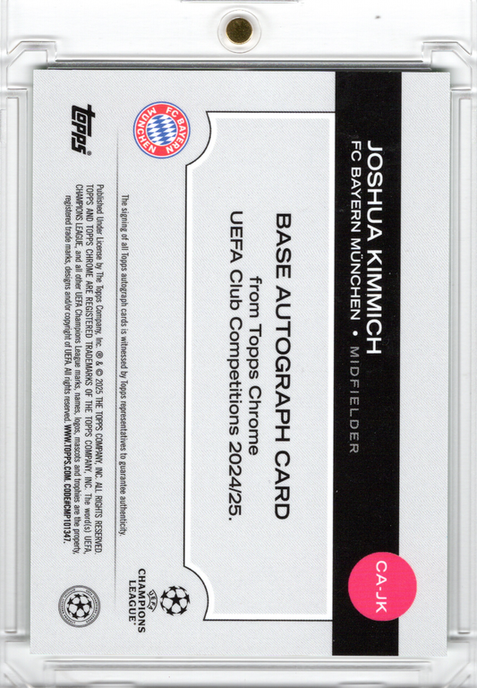 2024-25 TOPPS Chrome UCC Green Auto Joshua Kimmich /99 FC Bayern