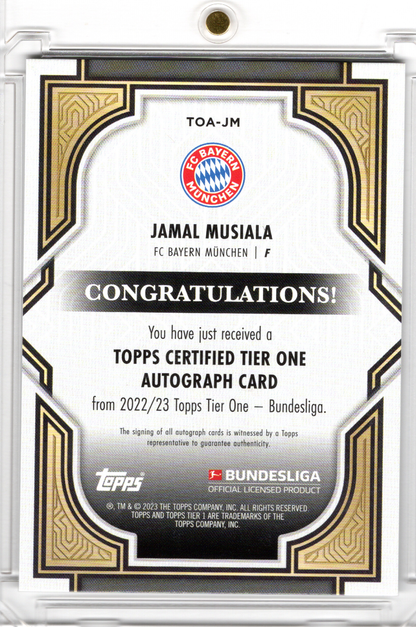 2022-23 Topps Tier one Autograph Jamal Musiala /100 FC Bayern