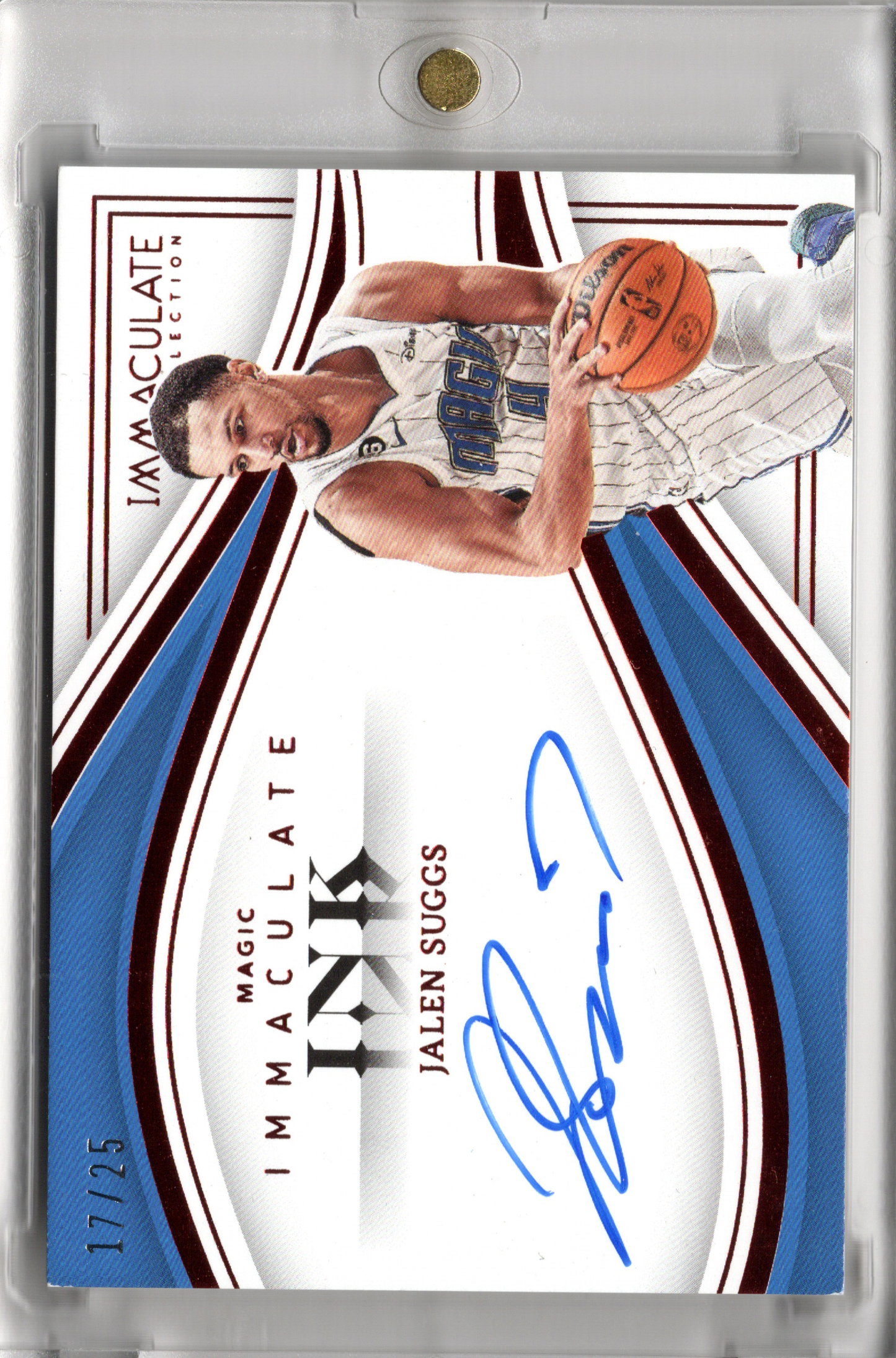 2022-23 Panini Immaculate Ink On Card Auto Jalen Suggs /25 Orlando Magic