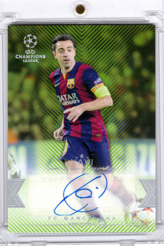 2016 Topps Showcase UEFA Champions League Auto Xavi /150 FC Barcelona