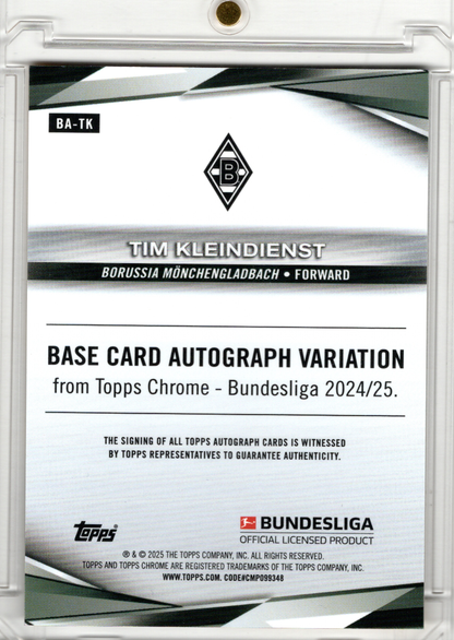 2024-25 Topps Chrome Bundesliga Gold Refractor Auto Tim Kleindienst /50 Borussia Mönchengladbach