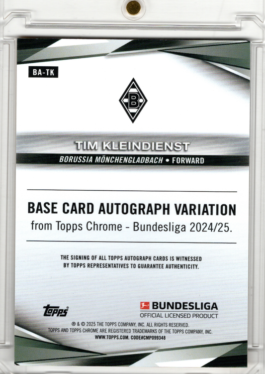 2024-25 Topps Chrome Bundesliga Gold Refractor Auto Tim Kleindienst /50 Borussia Mönchengladbach