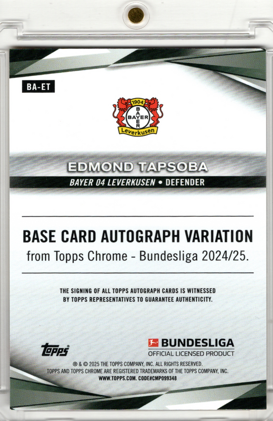 2024-25 Topps Chrome Bundesliga Gold Lava Auto Edmond Tapsoba /50 Bayer 04 Leverkusen