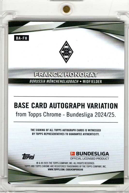 2024-25 Topps Chrome Bundesliga Yellow Auto Franck Honorat /75 Borussia Mönchengladbach