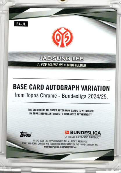 2024-25 Topps Chrome Bundesliga Yellow Auto Jae-Sung Lee /75 Mainz 05